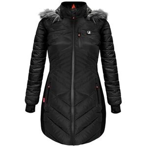 ActionHeat 5V Women’s Heated Long Puffer Jacket with Hood